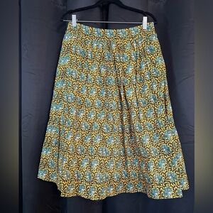 Elephant print J.Crew midi skirt size 6